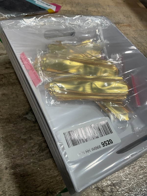 Photo 1 of [5 Pk] Large White Baskets for Gifts Empty to Fill, Large Basket Bags, Gold Pull Bows | Wine Gift Basket Kit | DIY for Christmas, Easter, Bridesmaid, Wedding | Gift to Impress- Upper Midland Products