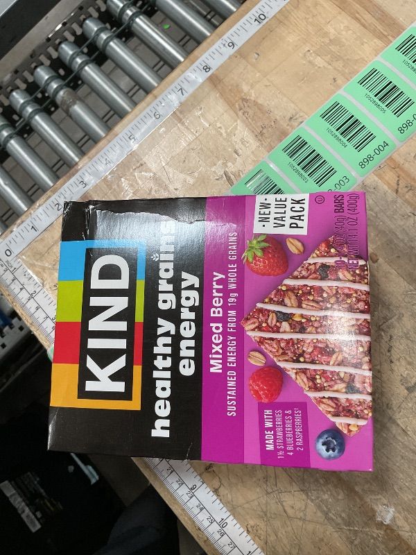 Photo 1 of *BB--NOV/28/2025* KIND Healthy Grains Energy Bars, Mixed Berry, 19g Whole Grains, Made with Super Grains, Gluten Free Snacks, 10 Ct Value Pack, 14.1oz