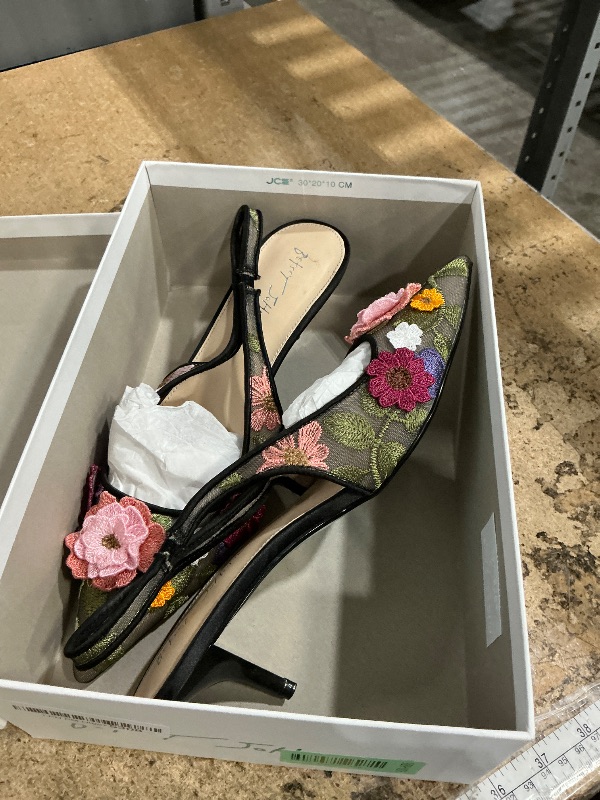 Photo 1 of **SHOWS SIGNS OF HEAVY USAGE**  Betsey Johnson Women's Sb-Dian, Black Floral, 10