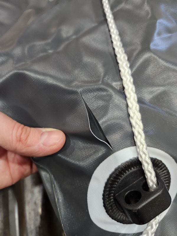 Photo 3 of INTEX 58825EP River Run 1 Inflatable Floating Lounge: Comfortable Backrest – Built-in Cup Holders – Durable Grab Handles – All Around Grab Rope – 220lb Weight Capacity– Blue