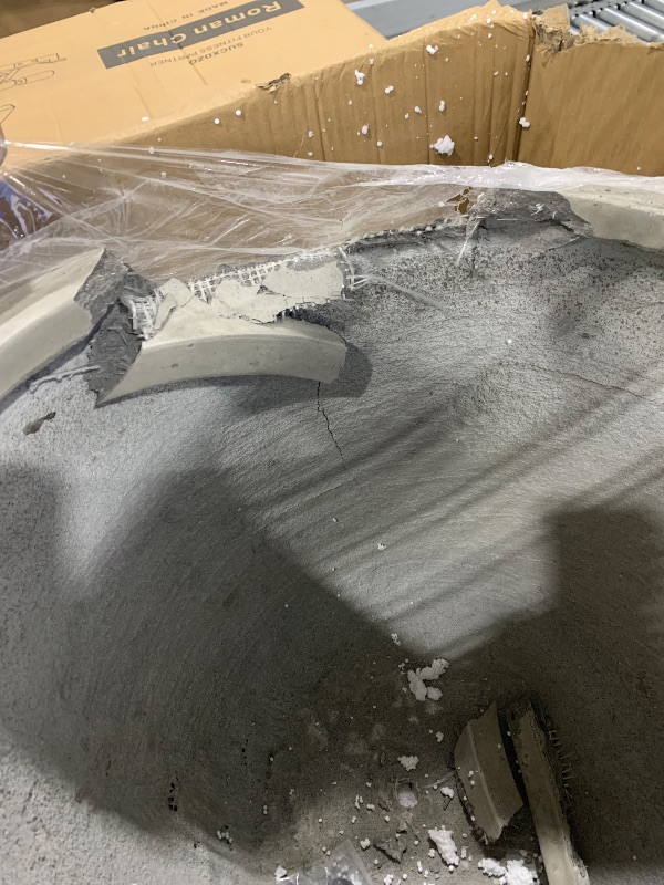 Photo 1 of ==== SEE NOTES=== Kante 18 Inch Diameter Round Concrete Planter, Indoor Outdoor Large Plant Pot with Drainage Hole and Rubber Plug for Home Patio Garden, Buff Concrete