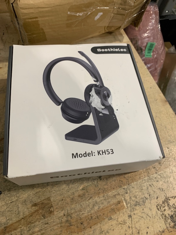 Photo 1 of (Upgraded Version) Wireless Headset, Bluetooth Headset with Noise Cancelling Microphone, Best Headphones with Mic Mute & USB Dongle for PC/Computer/Laptop/Cell Phones/Remote Work/Call Center