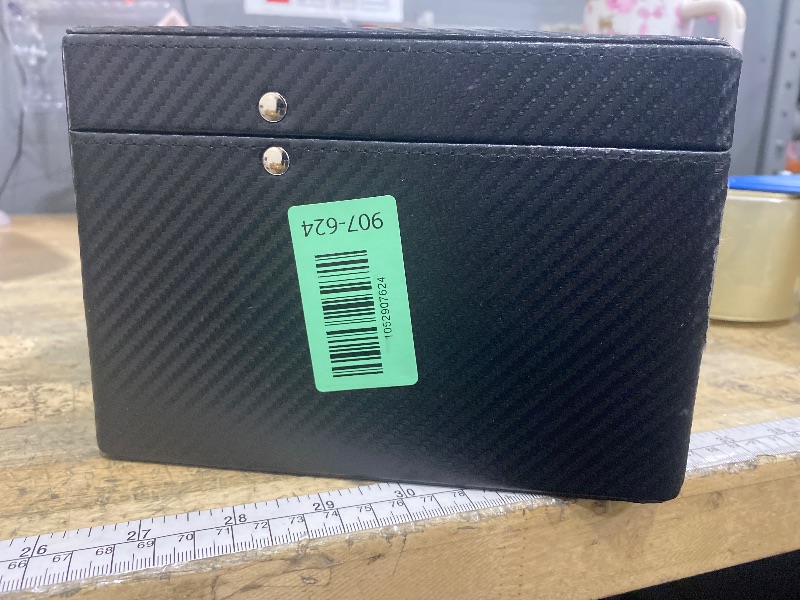 Photo 1 of ***(HEAVILY USED/ MINOR DAMAGE)***ProCase 12 Slot Watch Box for Men, 2-Layer Watch Display Case with Glass Lid, Watch Holder with Drawer, Jewelry Storage Organizer for Watches Sunglasses Rings Necklaces -Allblack