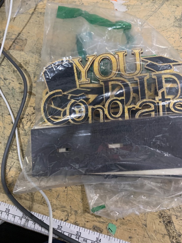 Photo 1 of (4 Pcs) KSKSPE Graduation Decorations Party Supplies Table Centerpieces,Graduation Theme Design and Sturdy Wooden for Graduation Party Favors Decorations,Black