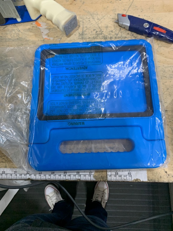 Photo 1 of **MISSING A PIECE OF THE CASE ON 1 SIDE** LTROP Kids Case for iPad A16 11th Generation 11-inch 2025/ iPad 10th Generation 10.9-inch 2022 with Screen Protector, Lightweight Shockproof Convertible Handle Stand Cover for iPad 11/10 Gen, Blue