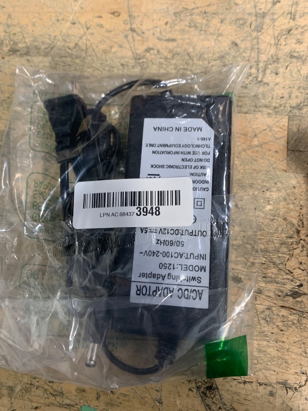 Photo 1 of 12V 5A Power Supply, Waysse AC DC Adapter, Converter 100-240V to 12 Volt 5 Amp Transformer 5.5x2.1mm Plug for LED Strip Light DVR NVR Security Cameras System CCTV Accessories