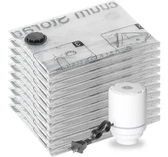 Photo 1 of 2025 VACUUM BAGS FOR SUTICASE BLACK 1PC*PU WITH MINI VACUUM FOR TRAVELING