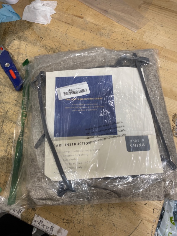 Photo 1 of 100% Blackout Shield Linen Blackout Curtains for Bedroom 84 Inches Long, Back Tab/Rod Pocket Living Room Drapes, Thermal Insulated Blackout Curtains 2 Panels Set, 50" W x 84" L, Faux Linen