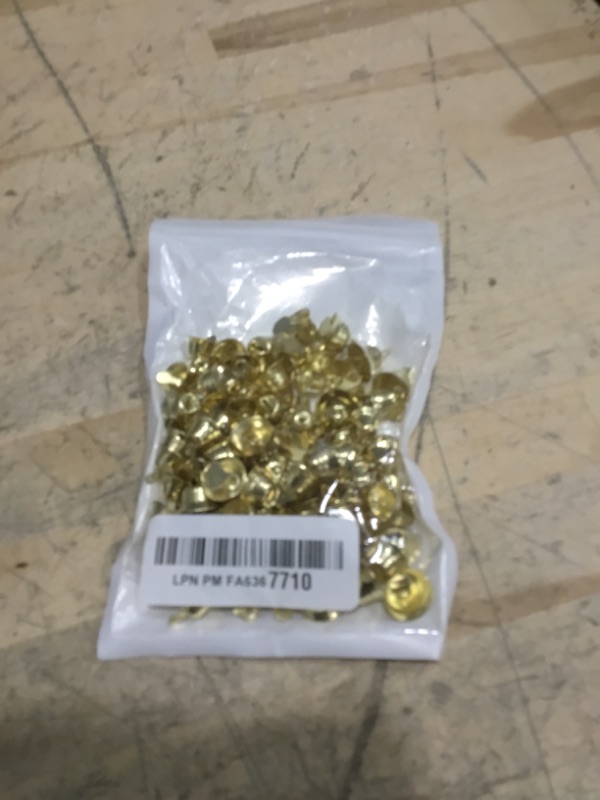 Photo 1 of 100PCS Small Gold Bells Mini Bells for Crafts,50PCS 0.39 Inch and 50PCS 0.55 Inch Decorative Bell Christmas Tree Pendants for Craft Making and Favor Decorating