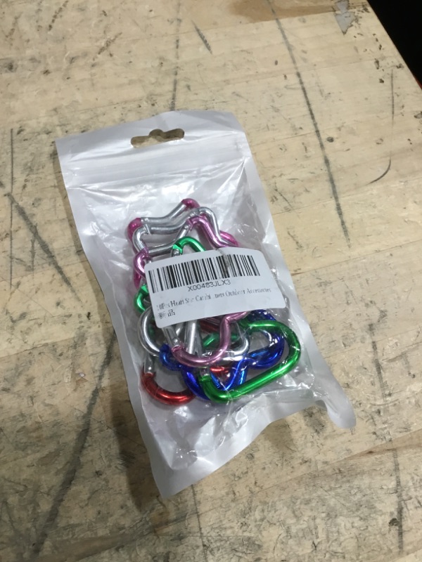 Photo 1 of 10Pcs Heart Star Carabiner Clip Set – Cute Alloy Key Ring in 5 Colors – Backpacks, Water Bottles, Accessory and Keychain Carabiners Outdoor Accessories