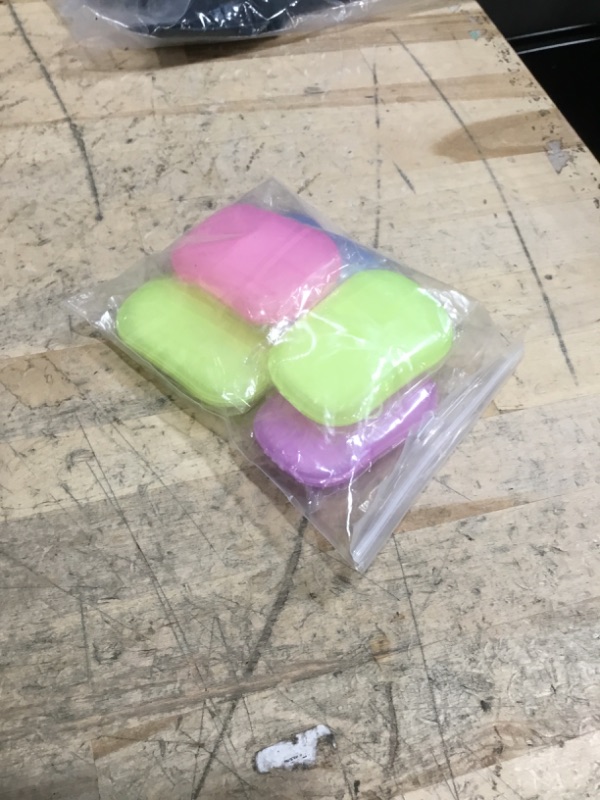 Photo 1 of 100Pcs multicolor Portable Soap Sheets, Mini Portable Travel Soap Paper Sheets Disposable Water Soluble Hand Washing Bath Scented Paper Camping and Shampoo for Outdoor, Camping Hiking(ZS288)