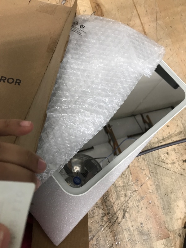 Photo 1 of ****SCRATCHED MIRROR SURFACE**** NEZZOE Lighted Makeup Mirror, Metal Table Mirror with Stand, 2000 mAh Rechargeable Vanity Mirror with 3 Colors and Brightness Adjustable, 12 Inch Light up Mirror