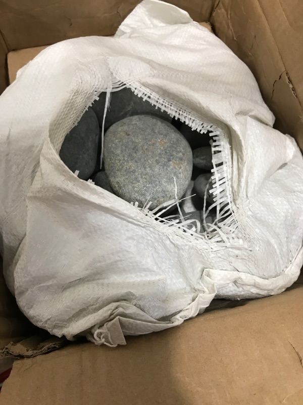 Photo 1 of [About 31-36 PCS](18.2 Pounds) Painting Rocks, 3.2"-4.7" River Rocks, Flat Stones, Craft DIY Rocks