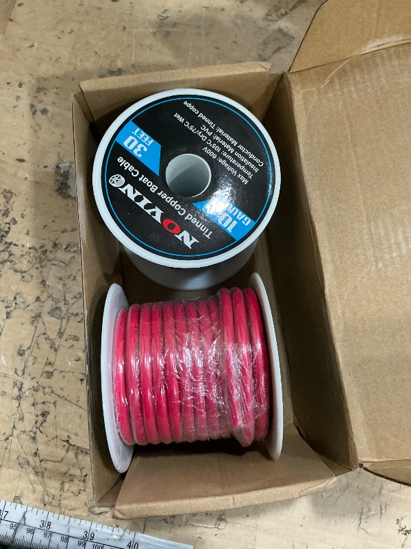 Photo 1 of 10 Gauge Marine Wire 10 AWG Marine Grade Wire Include 10 Gauge 30FT Red & 30FT Black,10AWG Tinned Copper Boat Electrical Cable for Automotive Boat Speakers Lighting Solar Outdoor RV Camper Trailer