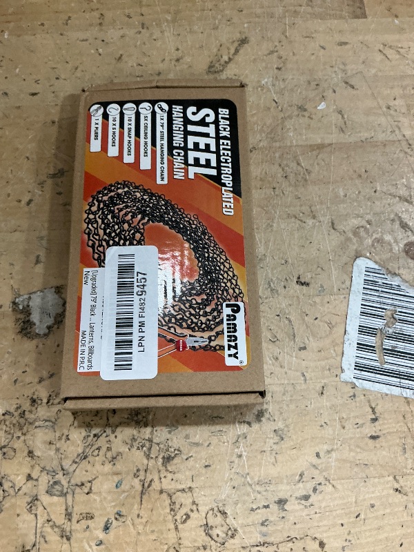 Photo 1 of [Upgraded] 79” Black Electroplated Steel Hanging Chain with S-Hooks, Snap Hooks, Ceiling Hooks & Pliers, 33LBS Load Capacity, Adjustable Length for Hanging Bird Feeders, Planters, Lanterns, Billboards