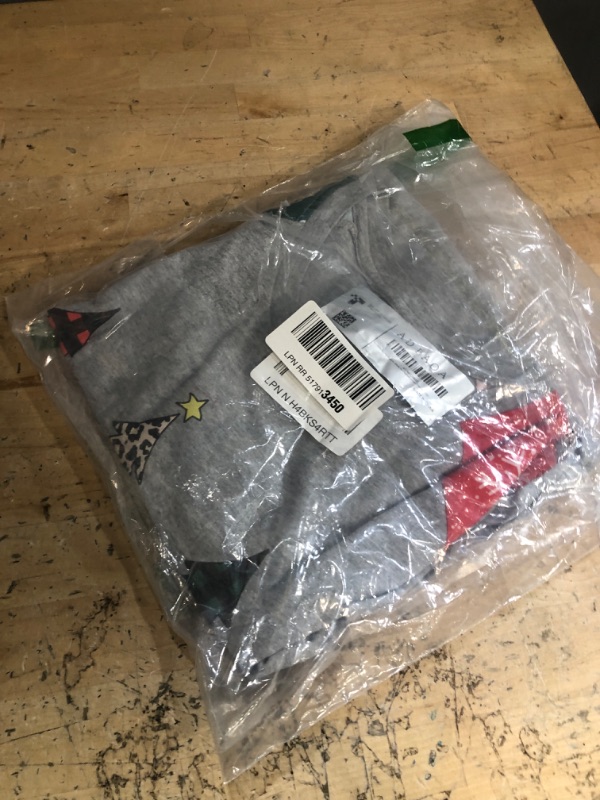 Photo 1 of ***HAS A RED STAIN***** ADIAOA Christmas Shirts for Women:Fashion Color-Blocking Creativity Botany Cartoon Long-Sleeve Higher Quality Printed Shirt xlarge