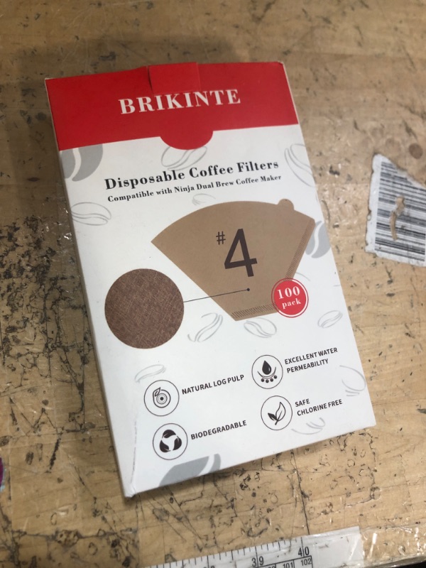 Photo 1 of 100pcs Disposable Coffee Paper Filters Compatible with Cuisinart Coffee Maker