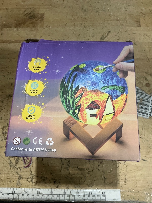 Photo 1 of [ Update 2025] Paint Your Own Moon Lamp Kit, 5.9 inches-Button Battery Type DIY Moon Night Light for Kids Art Supplies Creativity Arts & Crafts Kit for Kids, Teen Girls Boy Birthday