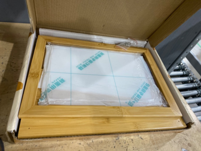 Photo 1 of **POSSIBLY FOR PARTS / UNKNOWN MISSING PIECES OR DAMAGES*** Bread Box for Kitchen Countertop, Double Layer Bamboo Large Capacity Bread Storage with Transparent Door, Easy Carry Breadbox for Cabinet, Pantry, Office Bread Container (Natural)