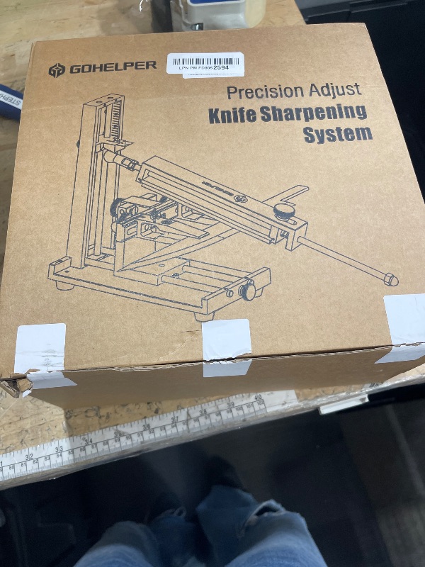 Photo 1 of ***(SEE NOTES BEOFRE BIDDING/ MINOR DAMAGE)***Professional Adjust Knife Sharpener Kit, Aluminium Alloy Precision Fixed Angle Guide Knife Sharpening System with #400, #1000 Diamond Plate, Polishing Oil Stone for Kitchen, Pocket, Hunting Knives