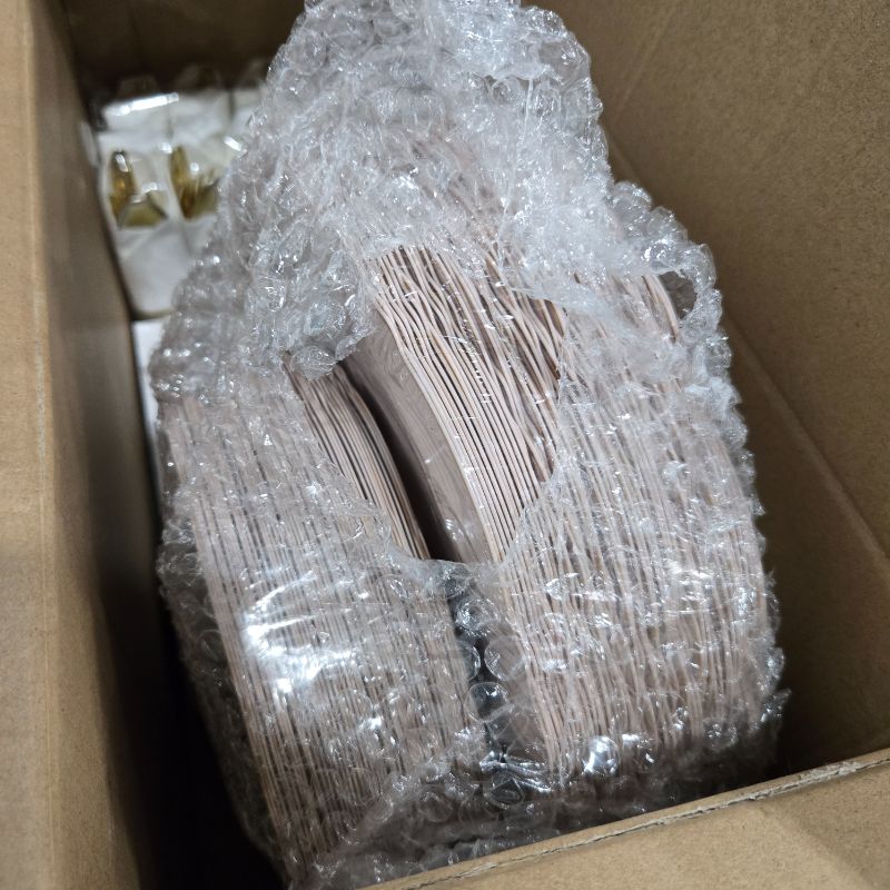 Photo 1 of ***MISSING PARTS**** Liacere Pink Plates Disposable - Pink and Gold Plates