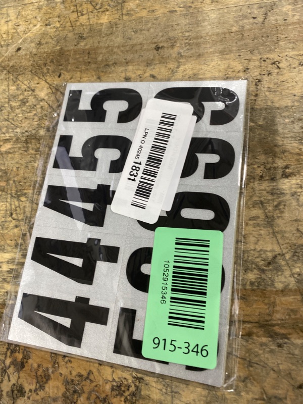 Photo 1 of 2 inch Self Adhesive Numbers for Mailbox, House Numbers, Reflective Mailbox Number, Trash Cans Number, for Outside, 60 PCS (Black/White)