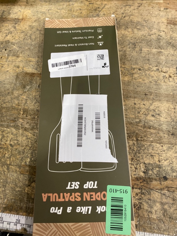 Photo 1 of 2Pcs Wooden Spatula, Acacia Solid & Slotted Turner Spatula Set, Long Handle Flat Frying Spatulas, Ideal Kitchen Gift for Mother and Grandma, Kitchen Utensils Set for Cooking, Frying, Baking