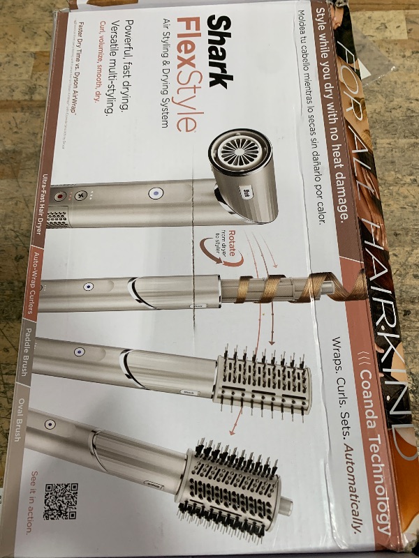 Photo 1 of **PARTS ONLY*** Shark HD430 FlexStyle Air Styling & Drying System, Powerful Hair Dryer Brush & Multi-Styler with Auto-Wrap Curlers, Paddle Brush, Oval Brush, Concentrator Attachment, Stone