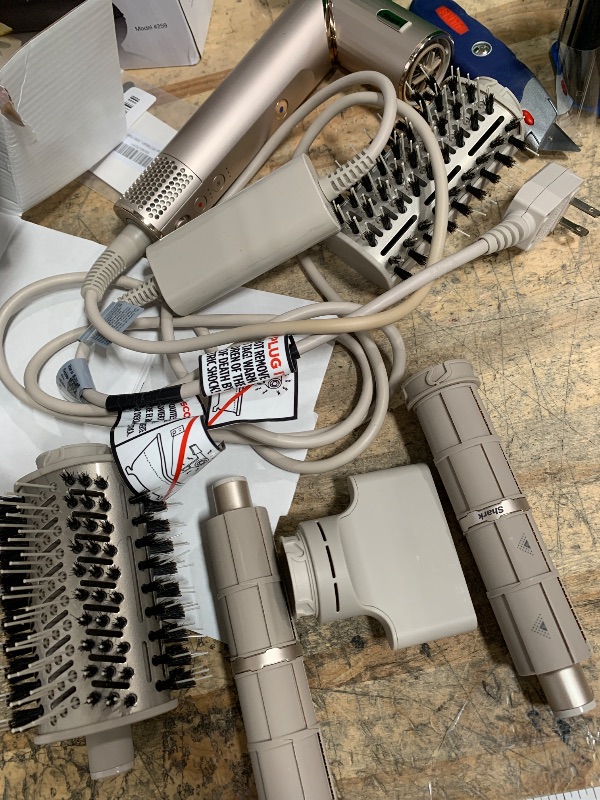 Photo 1 of **PARTS ONLY*** Shark HD430 FlexStyle Air Styling & Drying System, Powerful Hair Dryer Brush & Multi-Styler with Auto-Wrap Curlers, Paddle Brush, Oval Brush, Concentrator Attachment, Stone