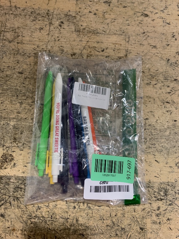 Photo 1 of 11/22Pcs Funny Adult Ballpoint Pen Set, Dirty Words Pen With Sarcastic Quotes, Novelty Pens For Corworkers. Funny Daily Dirty Words Pen for Office Gifts, Novelty Pens for Corworkers (Multicolor-1Set)