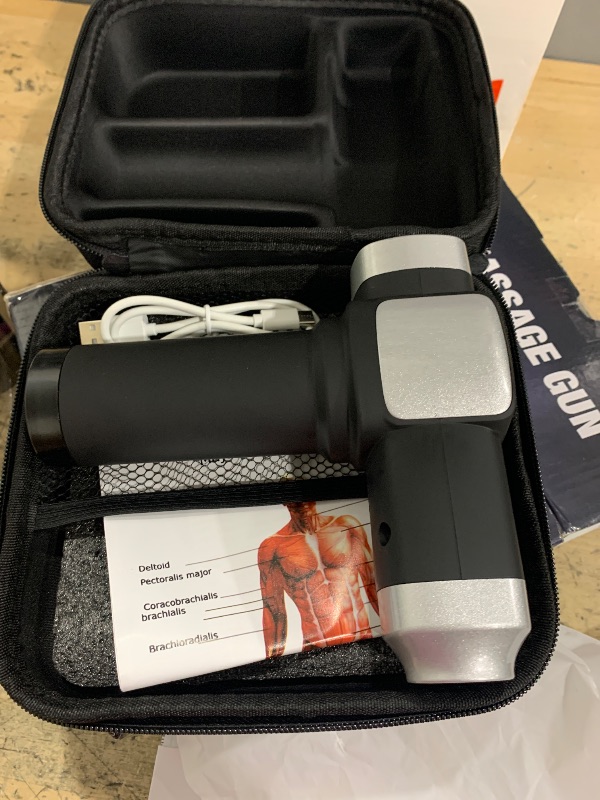 Photo 1 of **MISSING ALL ATTAHCMENTS*** CAMEFER Deep Tissue Massage Gun, Portable Percussion Electric Muscle Massager for Pain Relief, Handheld Massagers with 30 Speeds & 6 Attachments for Back and Neck, Gifts for Men Women