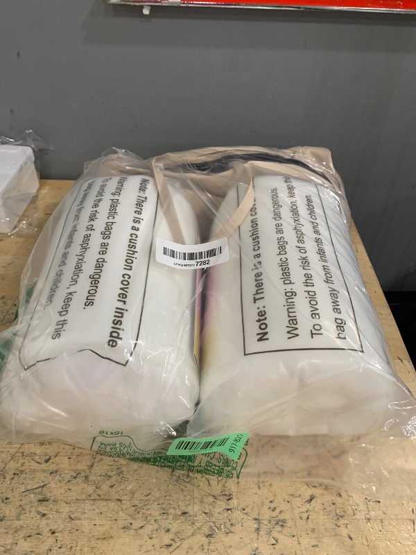 Photo 1 of ***SMALLER IN PERSON/ COVERS NOT INCLUDED*** AAAAAcessories Outdoor Seat Cushions for Chairs, Waterproof, Fade-Resistant Patio Furniture Replacement Cushions, 20" x 18" x 3", Set of 2, Khaki Beige