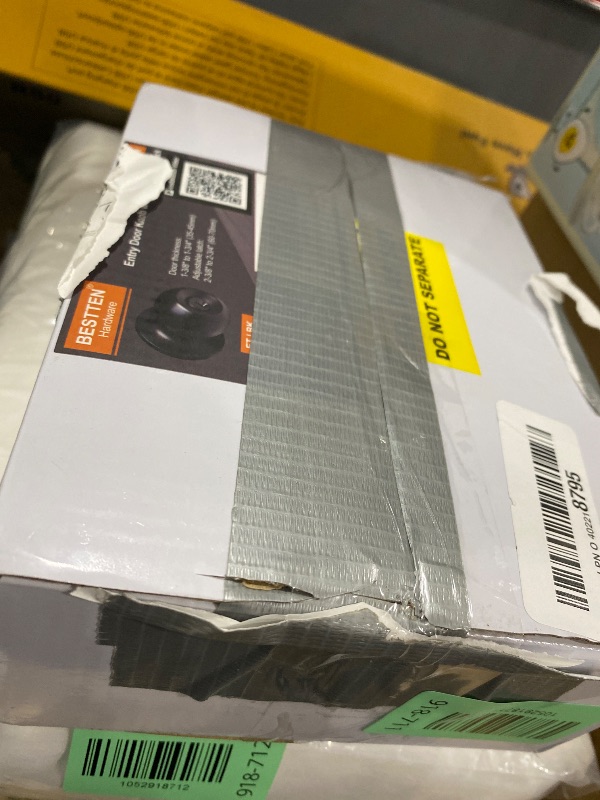 Photo 1 of [2 Pack] BESTTEN Keyed Entry Door Knob, Entrance Door Lock, Keyed Different, Standard Ball, Matte Black