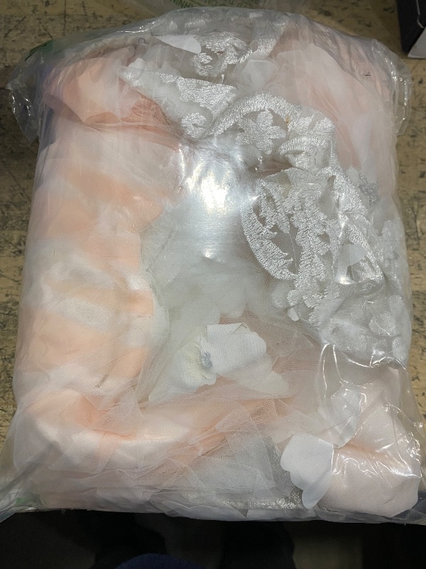 Photo 1 of ***DIRTY*** Fancy Flower Girl Dress Kids Lace Applique Pageant Party Ball Gown Blush Pink Size 6