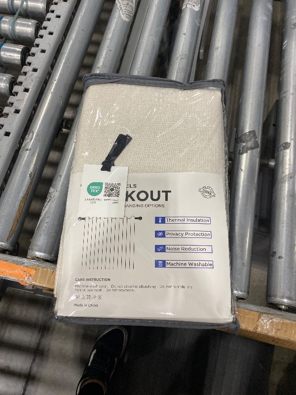 Photo 1 of 100% Blackout Shield Linen Blackout Curtains for Bedroom 84 Inches Long, Back Tab/Rod Pocket Living Room Drapes, Thermal Insulated Blackout Curtains 2 Panels Set, 50" W x 84" L, Cream