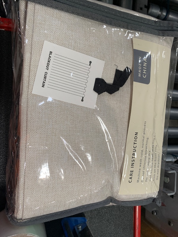 Photo 1 of 100% Blackout Shield Linen Blackout Curtains for Bedroom 84 Inches Long, Back Tab/Rod Pocket Living Room Drapes, Thermal Insulated Blackout Curtains 2 Panels Set, 50" W x 84" L, Cream