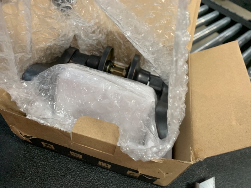 Photo 1 of 1 Pack Front/Exterior Door Lever Lockset with Double Cylinder Deadbolt Combination Locksets, Oil Rubbed Bronze Keyed Alike Entry Door Handles with Same Key