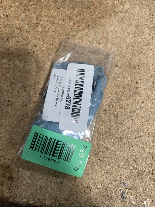 Photo 1 of 17cm Doll Clothes(NO Doll), Cute Dolls Outfit Accessories with Sweater + Denim Jeans + Pants, Small Kawaii Clothes Set for Dolls(Style 4)