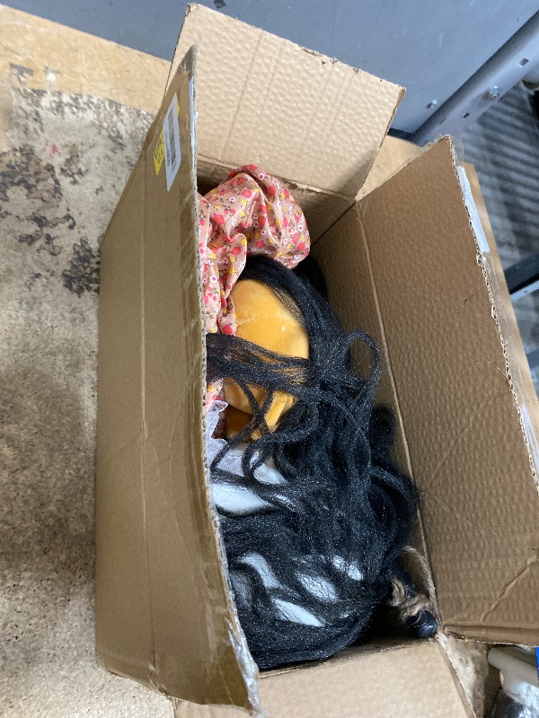 Photo 1 of ***SEE NOTES**Scary Halloween Decorations Outdoor Hanging Swinging Doll Girl with Sound & Slap Activated, Light Up Eyes Creepy Sound Expressions, Large Scary Halloween Decor Props for Indoor Outside