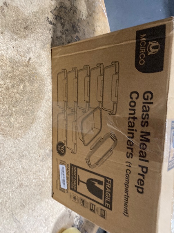 Photo 1 of [8-Pack,30 oz]Glass Meal Prep Containers,Glass Food Storage Containers,Airtight lunch Containers with Lids, Microwave, Oven, Freezer and Dishwasher