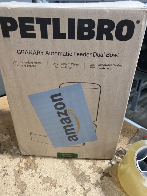 Photo 1 of **SEE NOTES**PETLIBRO Automatic Cat Feeder, Automatic Cat Food Dispenser with Freshness Preservation, Timed Cat Feeders with Low Food Sensor for Dry Food, Up to 6 Meals Per Day, Granary Pet Feeder for Cats/Dogs