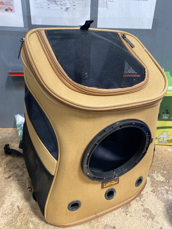 Photo 1 of ***SEE NOTES***LOLLIMEOW Large Pet Carrier Backpack, Bubble Backpack Carrier for Fat Cats and Puppies,Airline-Approved(Khaki)
