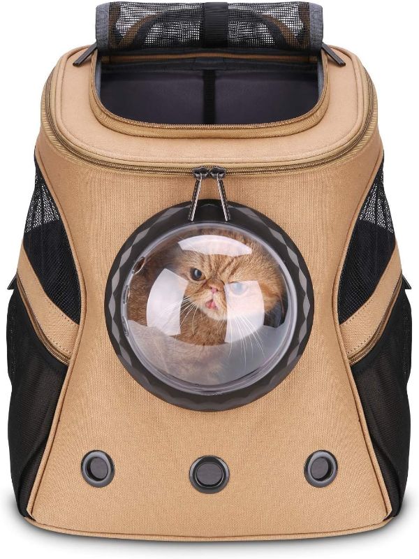 Photo 1 of ***SEE NOTES***LOLLIMEOW Large Pet Carrier Backpack, Bubble Backpack Carrier for Fat Cats and Puppies,Airline-Approved(Khaki)
