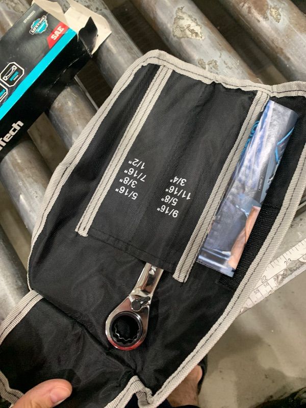 Photo 1 of *****************Only the 11/16 and 3/4 wrenches***************
DURATECH 4-in-1 Reversible Ratcheting Box Wrench Set, Double Box End, SAE, 2-Piece, 5/16, 3/8, 7/16, 1/2 & 9/16, 5/8, 11/16, 3/4-Inch, CR-V Steel, Mirror Polished, with Rolling Pouch