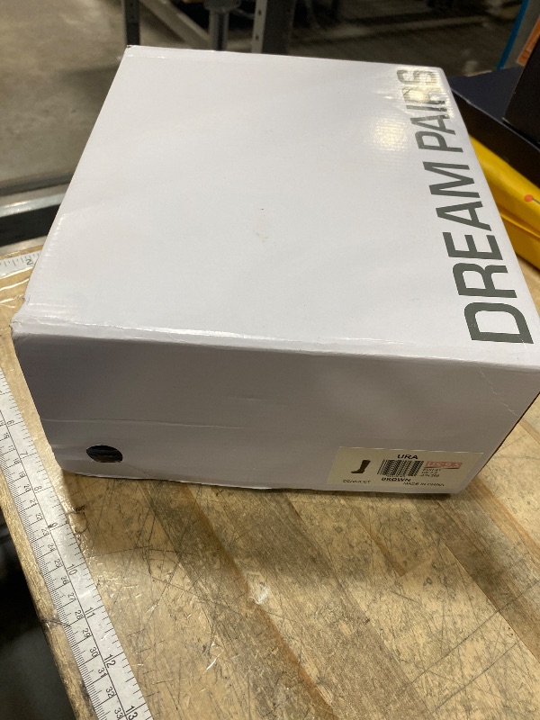 Photo 1 of (used)(please see images) DREAM PAIRS Women's Knee High Low Hidden Wedge Boots Suede Faux Fur Lining Side Zipper Knee High Buckle Boots,Size 9.5,Brown,URA