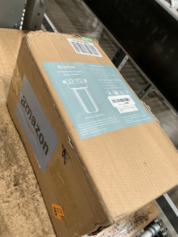 Photo 1 of ***MISSING INLET VALVE*** Kintim RV Water Filter System, Clog-Resistant Inline Water Filter with Brass Threads, 5-Stage Filtration in One NSF-Certified 4.5x10 Inches ACF Cartridge, Max 90 PSI Pressure Resistance