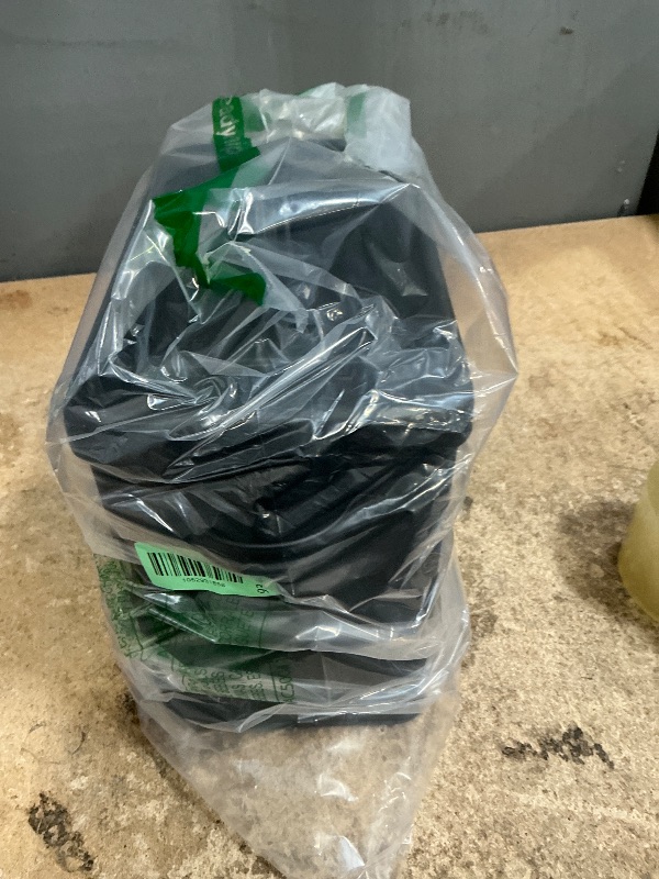 Photo 1 of ***BOX ONLY***AuldHome Design Farmhouse Cat Food Container (Black) Enamel Look Rustic Cat Food Bin with Scoop