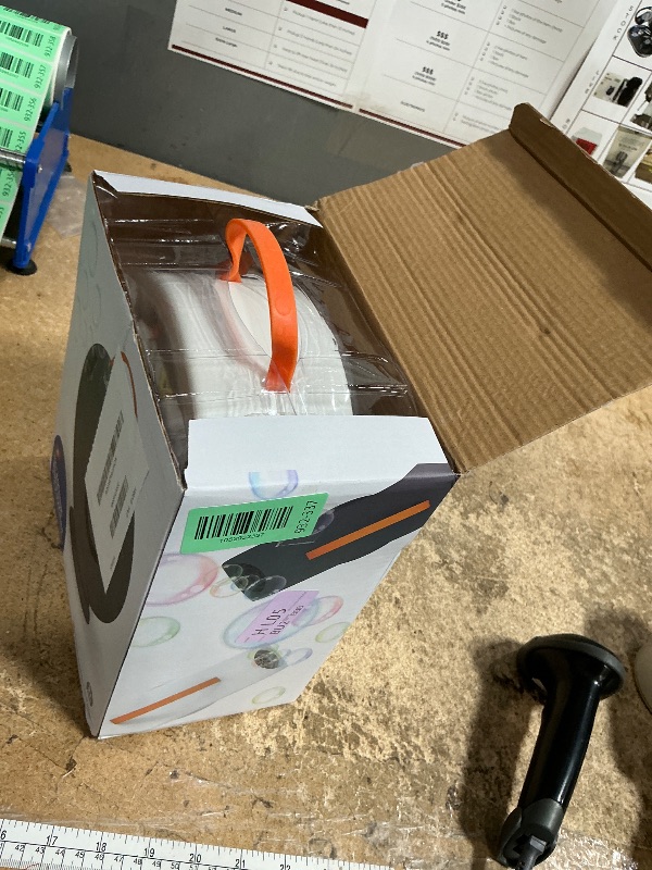 Photo 1 of ***(PARTS ONLY/ NON FUNCTIONAL)***Bubble Machine Automatic Bubble Blower for Kids Toddlers Rechargeable Battery Portable Bubble Maker Electric Bubble Machine Auto Rotating 90°/360° Outdoor Toy for Birthday Party Wedding