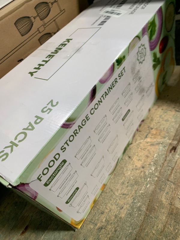 Photo 1 of 50 PCS Food Storage Containers with Lids Airtight (25 Containers & 25 Lids), 100% Leak Proof Meal Prep Container for Kitchen, BPA-Free Plastic(Polypropylene5), Microwave/Dishwasher Safe, Labels & Pen