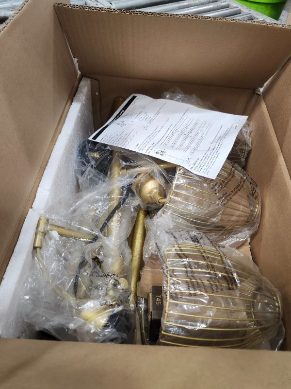 Photo 1 of ************THIS ITEM IS GOLD***********
Nintiue Dimmable Floor Lamp, 3 x 800LM LED Edison Bulbs Included, Industrial Floor Lamp Standing Tree Lamp with Elegant Teardrop Cage Heads Tall Lamps for Living Room Bedroom-Grey